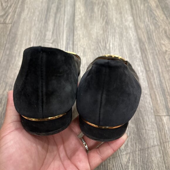 Tory Burch Gigi 20MM Pointy Toe Calf Leather/Suede Flats Size 10 M - Picture 8 of 12